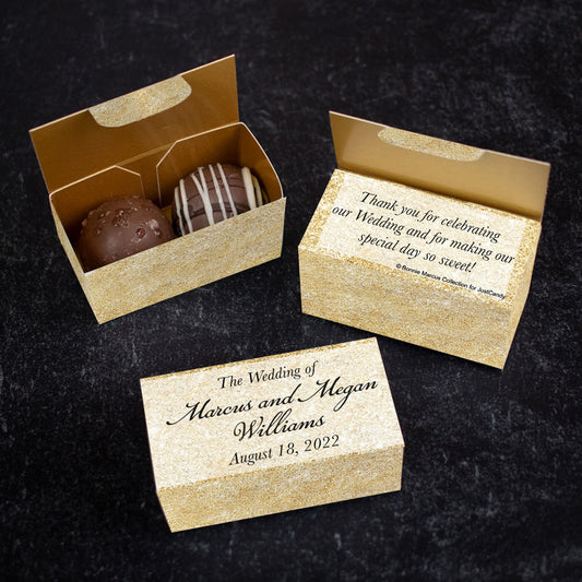 Personalized Truffle Wedding Favors Sand - 2 pcs