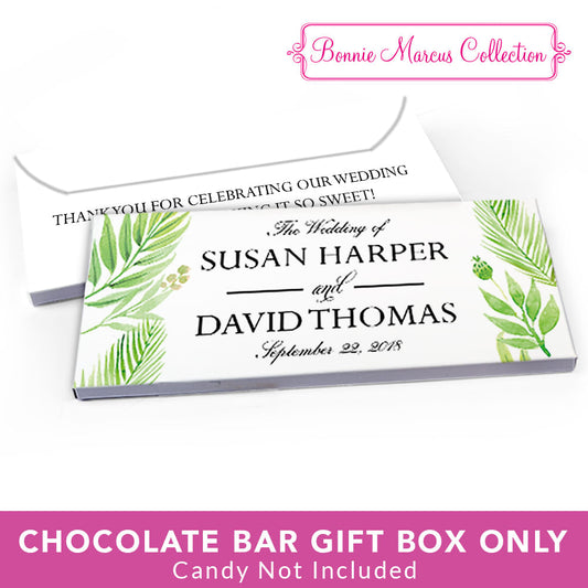 Deluxe Personalized Wedding Wild Plants Candy Bar Favor Box