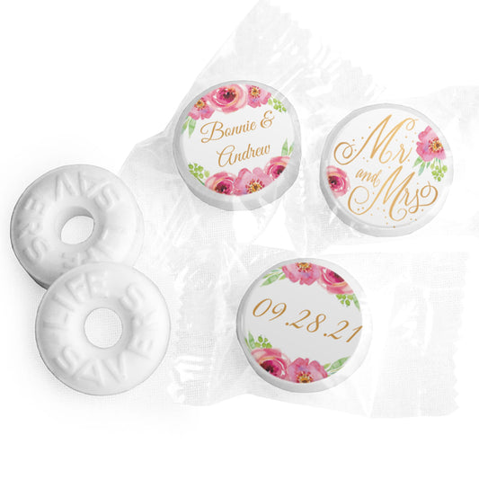 Personalized Bonnie Marcus Wedding Mr. & Mrs. Life Savers Mints