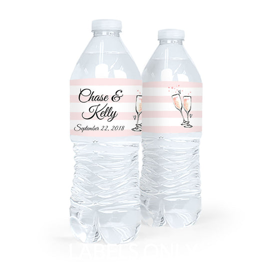 Wedding The Bubbly Water Bottle Labels (5 Labels)