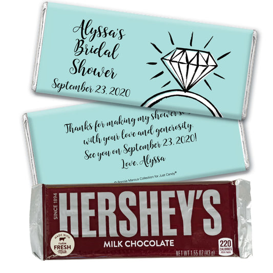 Bonnie Marcus Collection Personalized Hershey's Milk Chocolate Bar Chocolate and Wrapper Last Fling Bridal Shower Favors