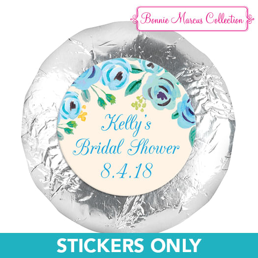 Bridal Shower Here's Something Blue 1.25" Stickers (48 Stickers)