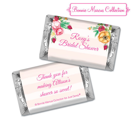 Personalized Bonnie Marcus Bridal Shower Fabulous Floral Hershey's Miniatures