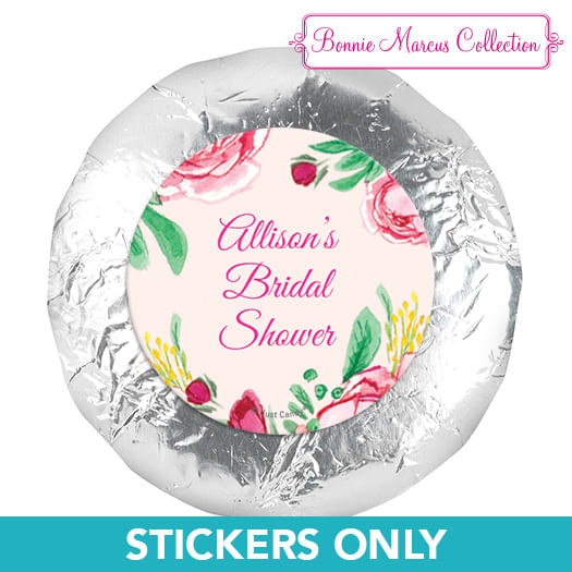 Personalized Bridal Shower Fabulous Floral 1.25" Stickers (48 Stickers)