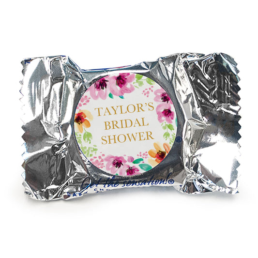 Personalized Bridal Shower Botanical Bubbly York Peppermint Patties - pack of 70