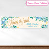 Personalized Bridal Shower Blue Flowers 5 Ft. Banner