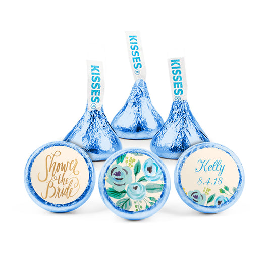 Personalized Bridal Shower Something Blue Hershey's Kisses