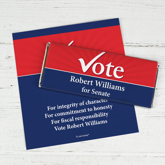 Election Campaigns Personalized Chocolate Bar Wrappers Election Vote Yes