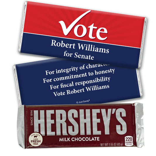 Personalized Election Campaigns Vote Yes Hershey's Milk Chocolate Bar & Wrapper