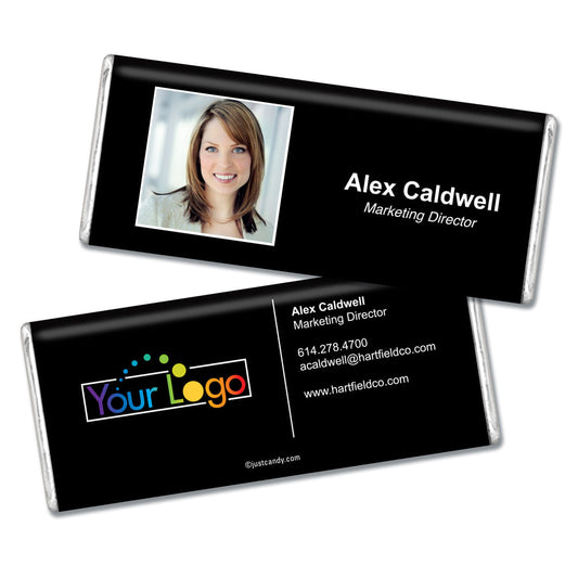 Personalized Business Promotional Business Card Headshot Hershey's Milk Chocolate Bar & Wrapper