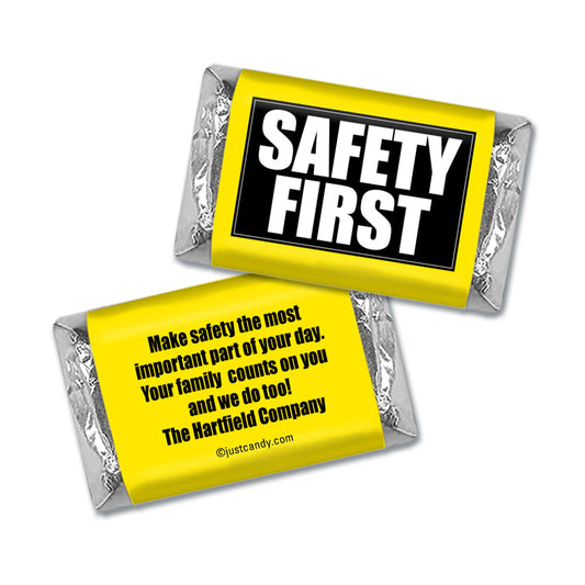 Personalized Business Promotional Safety First Hershey's Miniature Wrappers Only