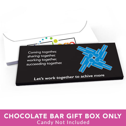 Deluxe Personalized Business Teamwork Puzzle Candy Bar Favor Box