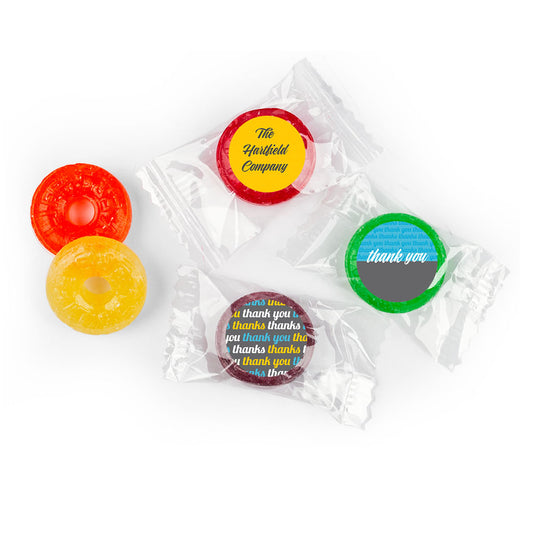 Personalized LifeSavers 5 Flavor Hard Candy - Brilliance Thank You Stickers