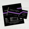 Personalized Resume Stripes Chocolate Bar Wrappers