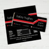 Personalized Resume Stripes Chocolate Bar Wrappers