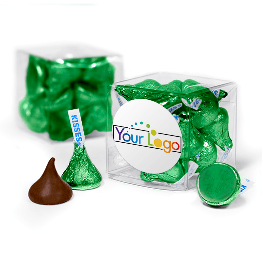 Personalized Add Your Logo Gift Box with Hershey's Kisses