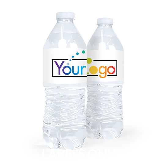 Personalized Business Add Your Logo Water Bottle Sticker Labels (5 Labels)