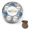 Personalized Add Your Logo Chocolate Covered Oreo Cookies XL Plastic Tin