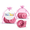 Custom Add Your Logo Chocolate Coins in Organza Bag with Gift Tag