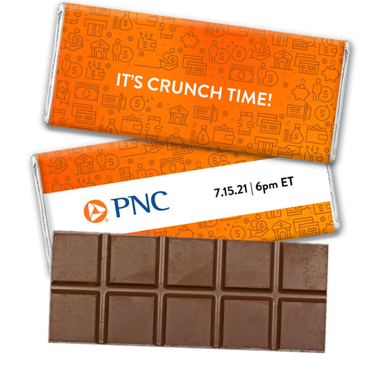 Personalized Business Promotional It's Crunch Time Belgian Chocolate Bar & Wrapper