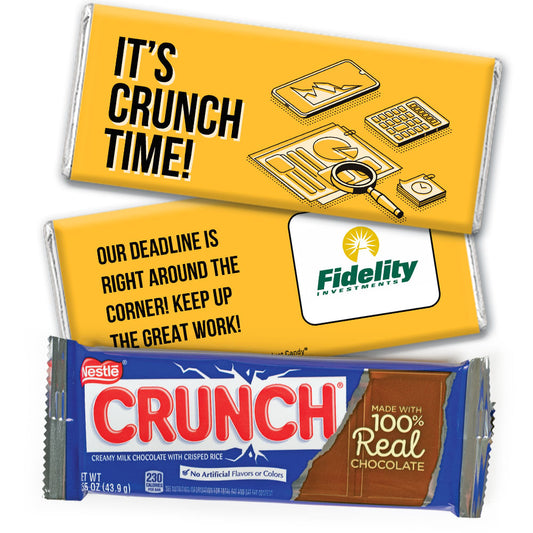 Personalized Logo It's Crunch Time Nestle's Crunch Chocolate Bar & Wrapper