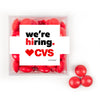 Personalized Business We're Hiring JUST CANDY� favor cube with Just Candy Milk Chocolate Minis