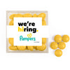 Personalized Business We're Hiring JUST CANDY� favor cube with Just Candy Milk Chocolate Minis