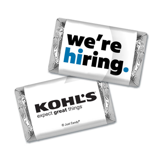 Personalized Business Promotional We're Hiring Hershey's Miniature Wrappers Only