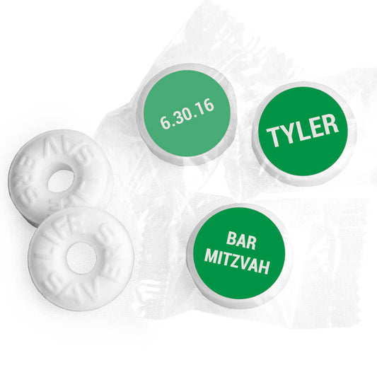 Bar Mitzvah Personalized Life Savers Mints Block Name