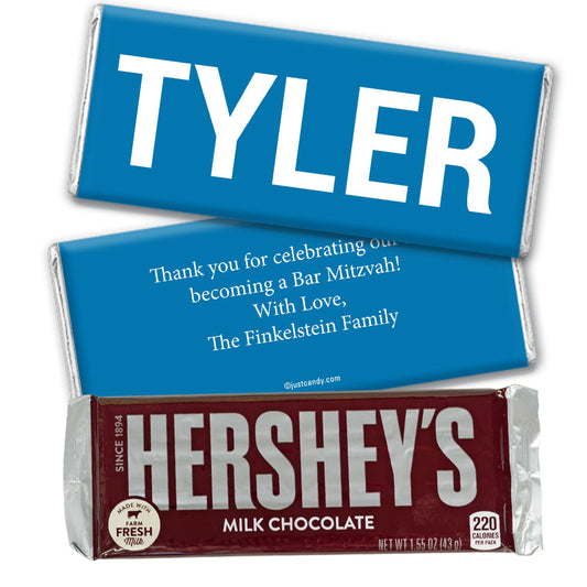 Bar Mitzvah Personalized Hershey's Milk Chocolate Bar Block Name