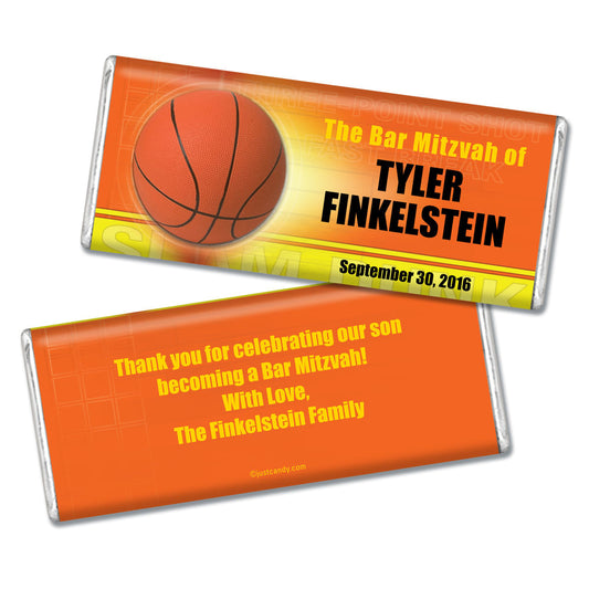 Bar Mitzvah Personalized Hershey's Milk Chocolate Bar Basketball Sport