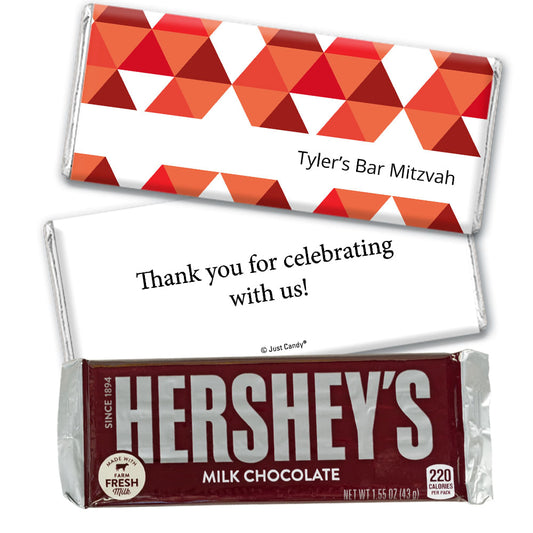 Bar Mitzvah Personalized Hershey's Milk Chocolate Bar Triangle Pattern