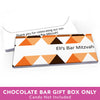 Deluxe Personalized Bar Mitzvah Triangle Pattern Candy Bar Favor Box