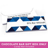 Deluxe Personalized Bar Mitzvah Triangle Pattern Candy Bar Favor Box