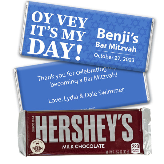 Personalized Oy Vey Bar Mitzvah! Hershey's Milk Chocolate Bar