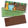 Baby Shower Personalized Embossed Chocolate Bar Jungle Safari Animals