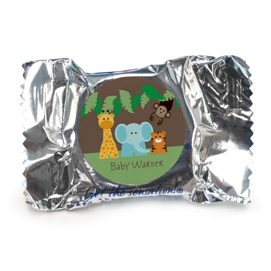 Baby Shower Personalized York Peppermint Patties Jungle Safari Animals - pack of 70