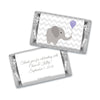 Baby Shower Personalized Hershey's Miniatures Chevron Dots Elephant