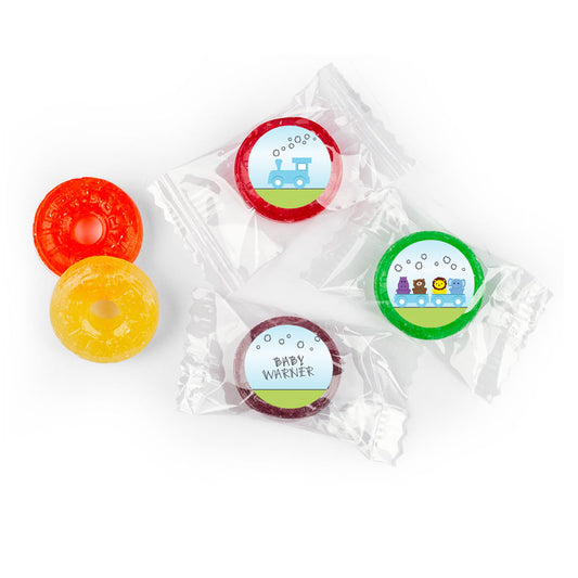 Baby Shower Personalized LifeSavers 5 Flavor Hard Candy Safari Animal Train (300 Pack)