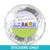 Baby Shower 1.25" Sticker Safari Animal Train (48 Stickers)