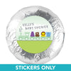 Baby Shower 1.25" Sticker Safari Animal Train (48 Stickers)