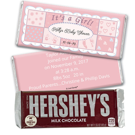 Baby Shower Personalized Hershey's Milk Chocolate Bar Quilt