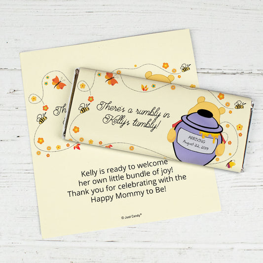 Baby Shower Personalized Chocolate Bar Wrappers Honey Pooh