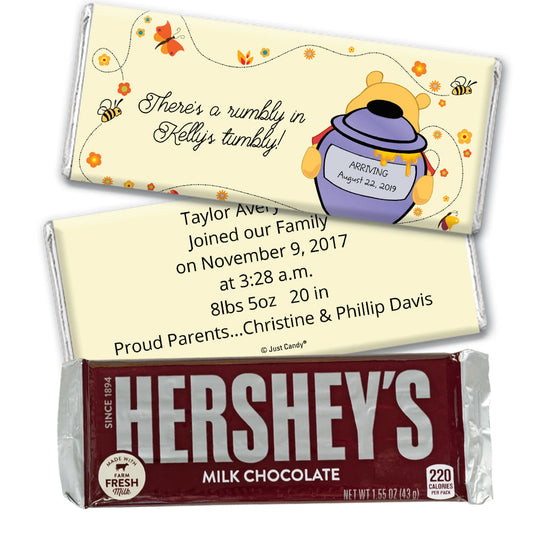 Baby Shower Personalized Hershey's Milk Chocolate Bar Honey Pooh