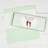 Baby Shower Personalized Chocolate Bar Wrappers Footprints