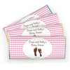 Baby Shower Personalized Chocolate Bar Wrappers Footprints