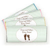 Baby Shower Personalized Chocolate Bar Wrappers Footprints