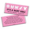 Baby Shower Personalized Chocolate Bar Wrappers Bottles Bibs and Butterflies "It's a Girl"