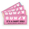 Baby Shower Personalized Chocolate Bar Wrappers Bottles Bibs and Butterflies "It's a Girl"