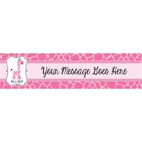 Sweet Safari Girl Personalized Banner